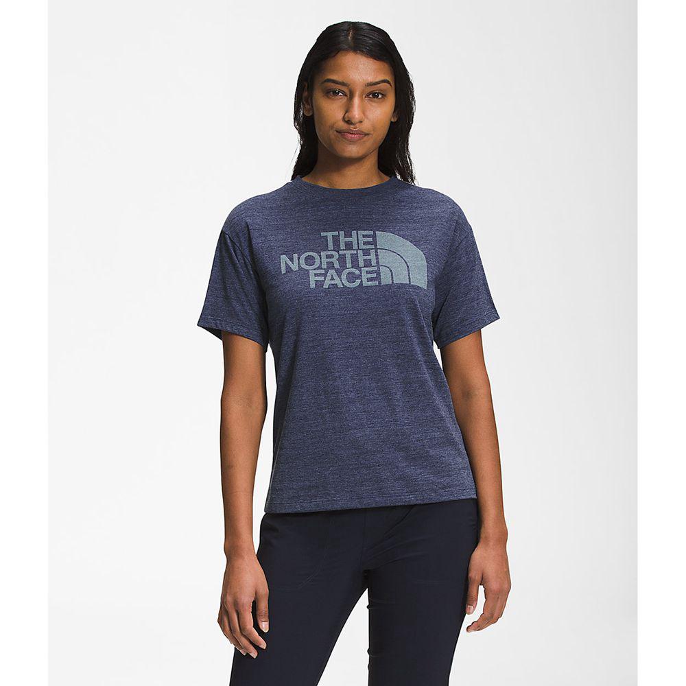 The North Face Κοντό Μανίκι Half Dome Tri-Blend Γυναικεια T Shirt - Σκουρο Μπλε (ATSF94576)